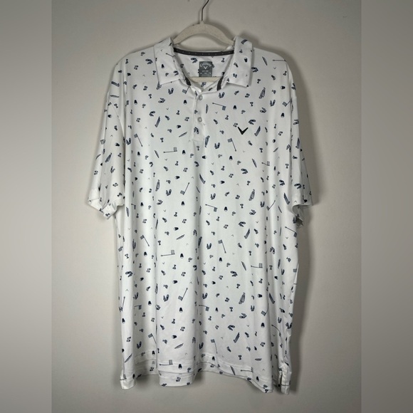 Callaway Opti Dri Mens M‎ "TEE TIME" Golf Polo Wicking MSRP $78 XXL - Picture 4 of 11